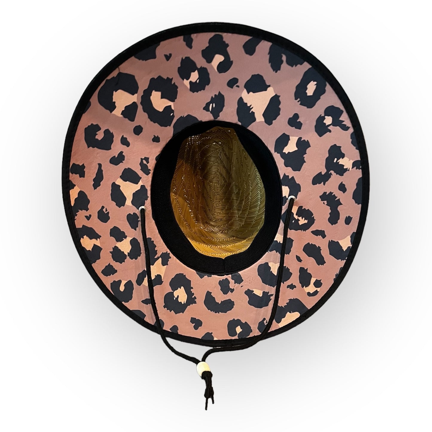 Leopard Print Straw Hat