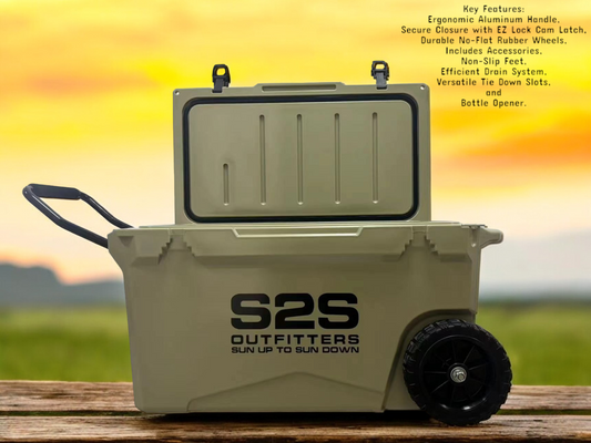 Wheeled Coolers 75QT Khaki