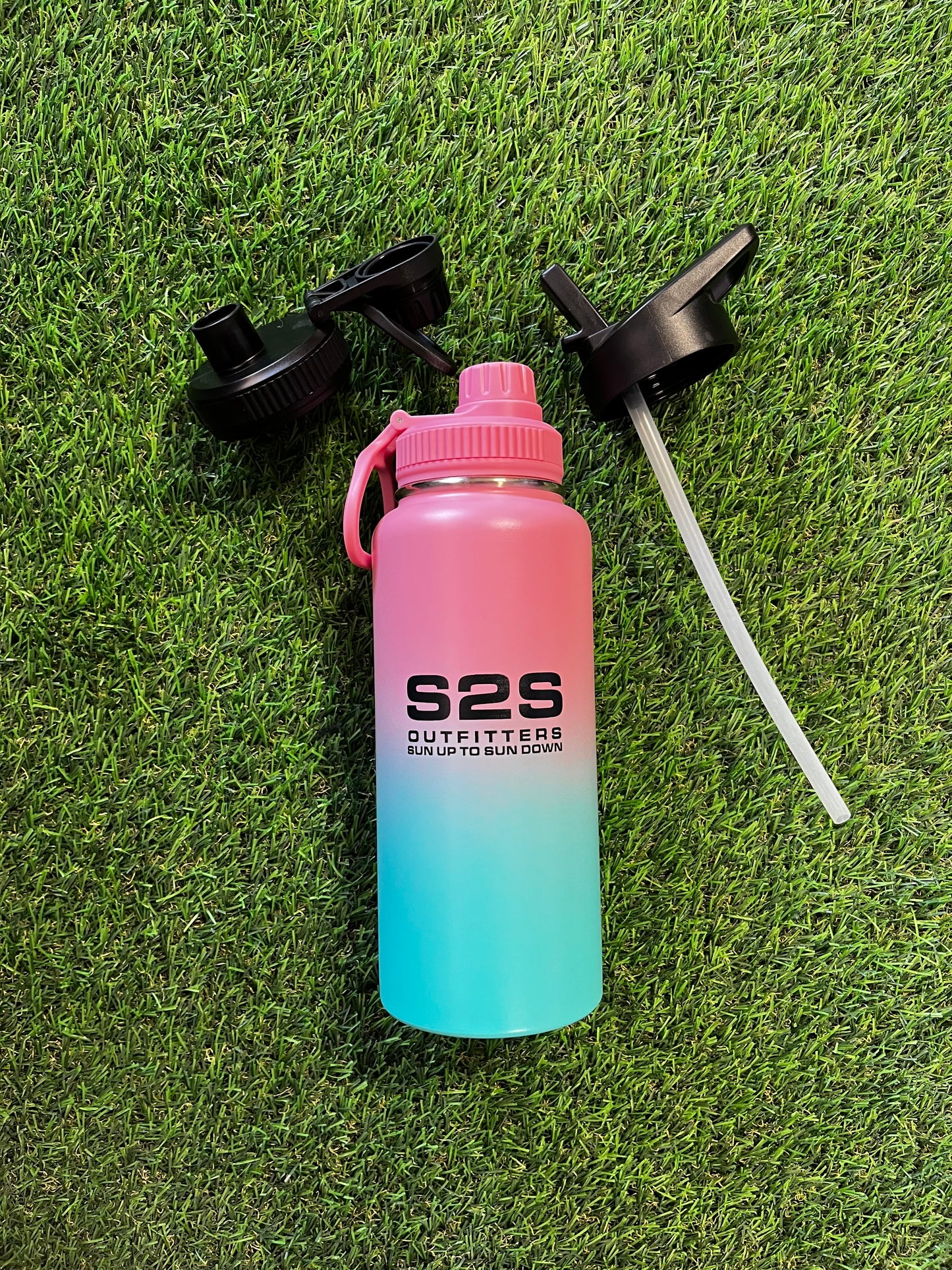 32oz Stainless Steel Water Bottle Blue/Black