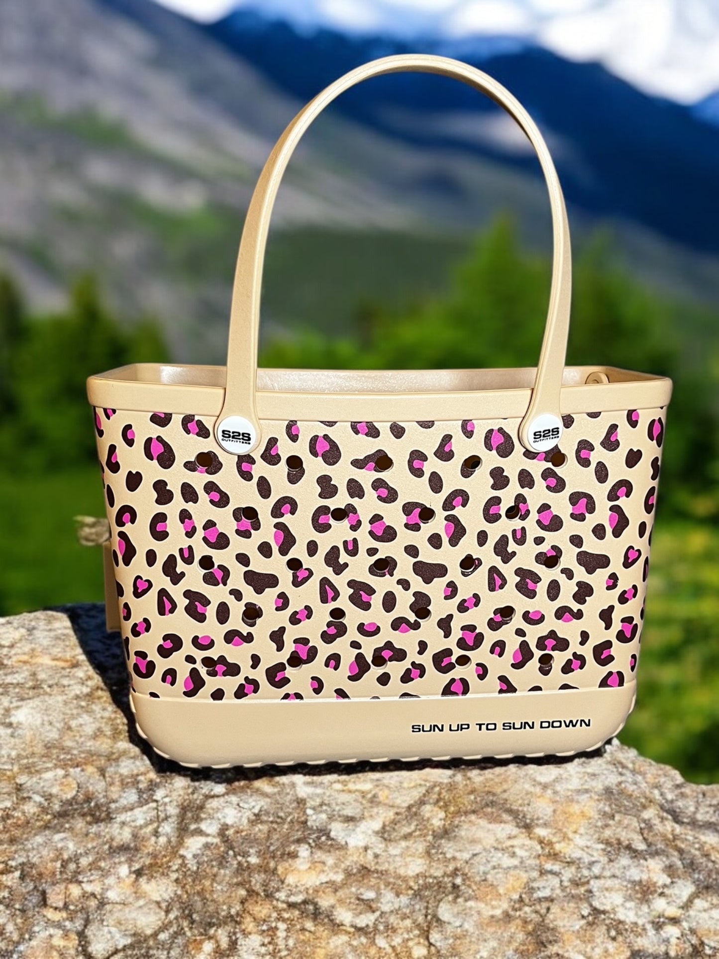 Venture Sack Tan & Pink Leopard XL With Insert