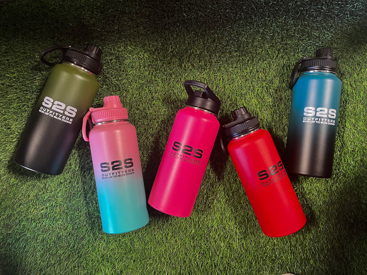 32oz Stainless Steel Water Bottle Blue/Black